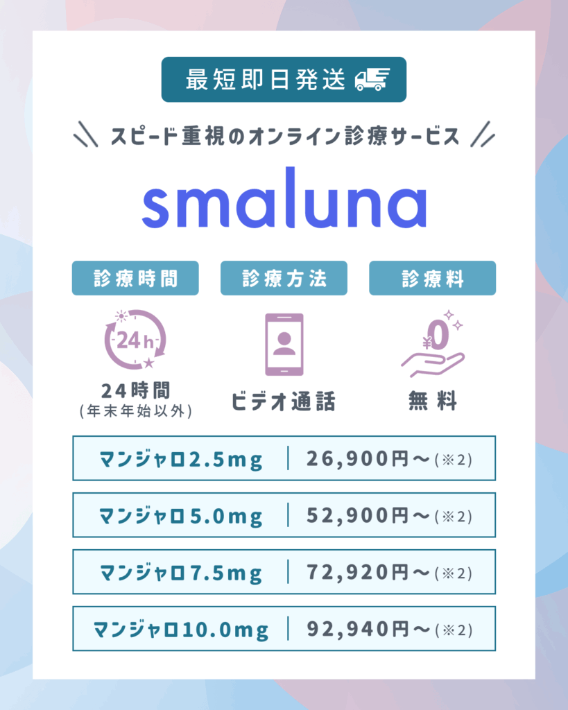 スマルナのマンジャロダイエット処方プラン