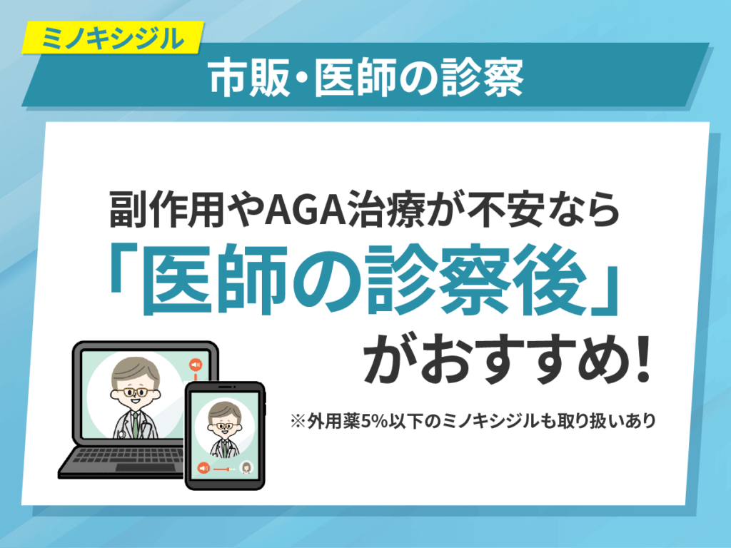 ミノキシジルは医師の診療後がおすすめ