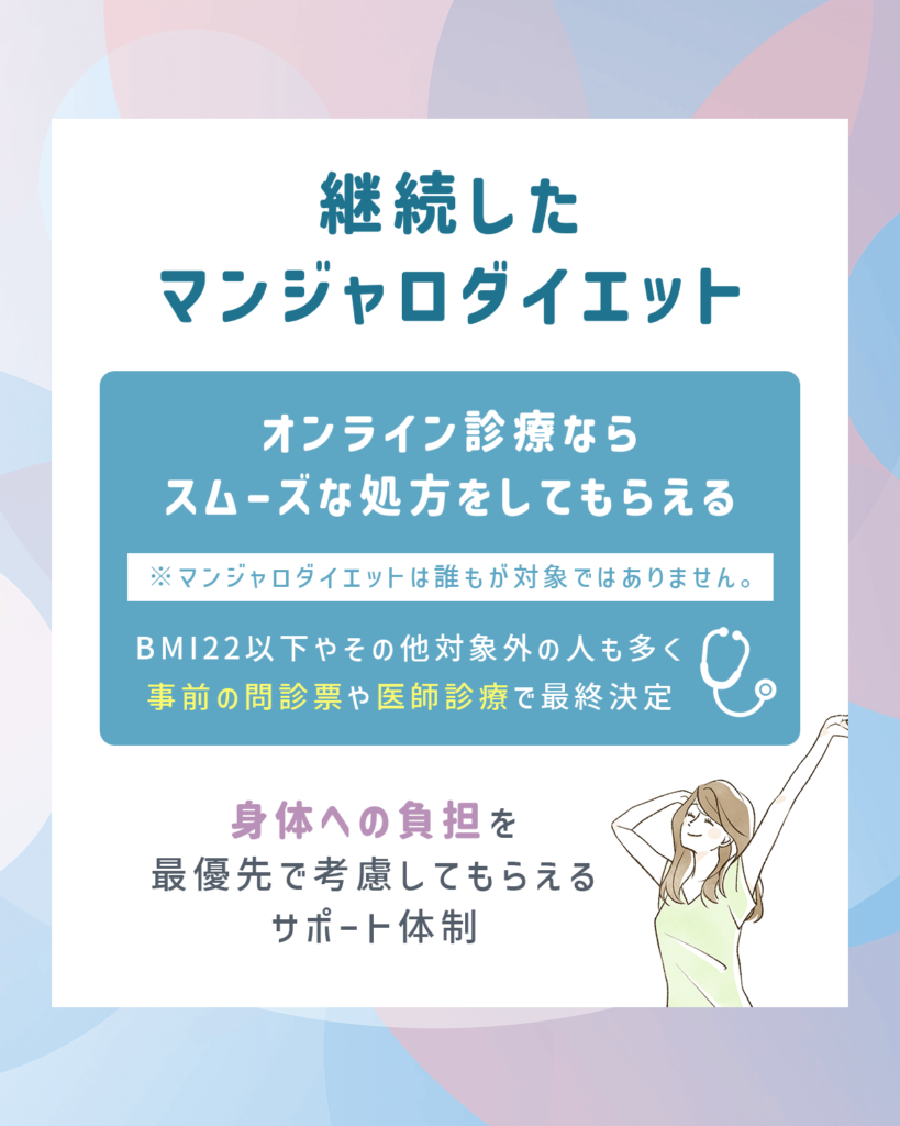 2回目以降の処方ならマンジャロオンラインとの相性が良い